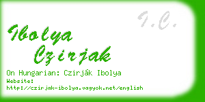 ibolya czirjak business card